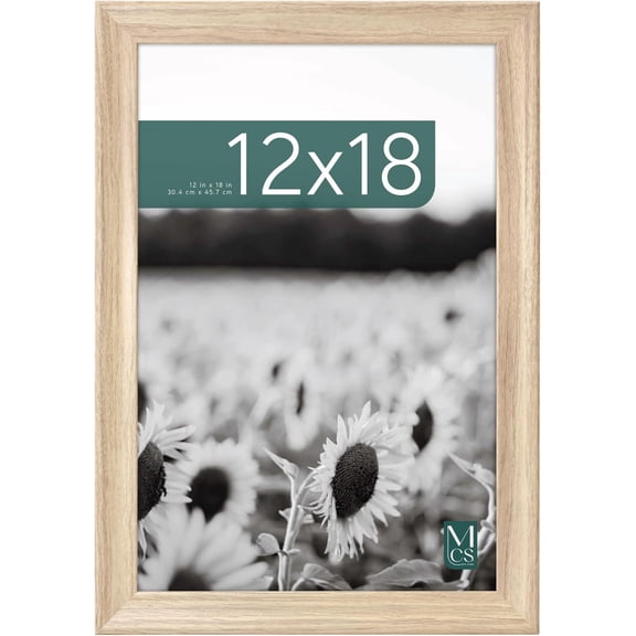 Studio Gallery Classic 12x18 Picture Frame Natural Woodgrain Engineered Wood, Vertical & Horizontal Wall Hanging Large Picture Frame for Photos, Posters & Art Prints (1-Pack)