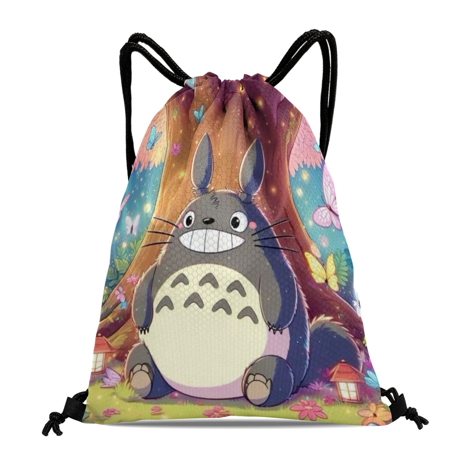 Studio of Ghibli Drawstring Gym Bag:Waterproof and perfect for hiking ...
