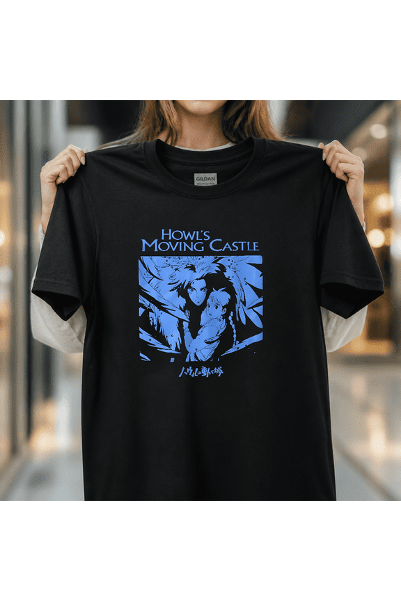 Studio Ghibli Howls Moving Castle Anime Fantasy Movie Graphic Unisex T-Shirt V50146, S - 5XL