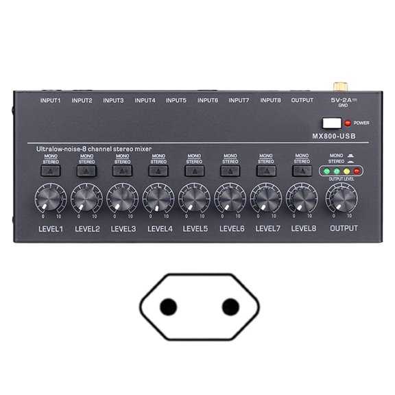 Studio Grade 8 Channel Sound Board Highlighting Inherent Regulates And Strong Metal Housing Plan