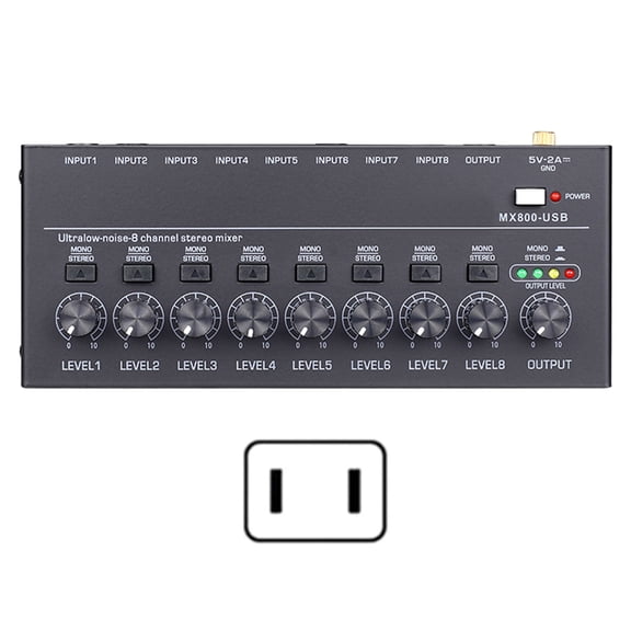 Studio Grade 8 Channel Sound Board Highlighting Inherent Regulates And Strong Metal Housing Plan