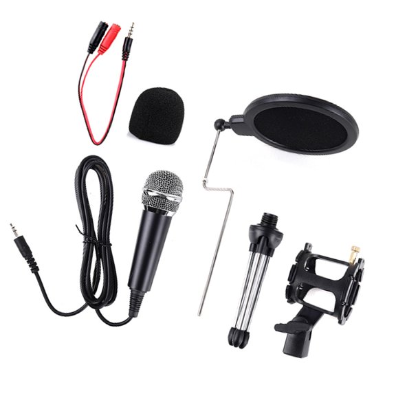 Studio Grade USB Microphones Broadcast Set 48KHz Sampling Rate Adjustable Gains Wireless Transmission for Home