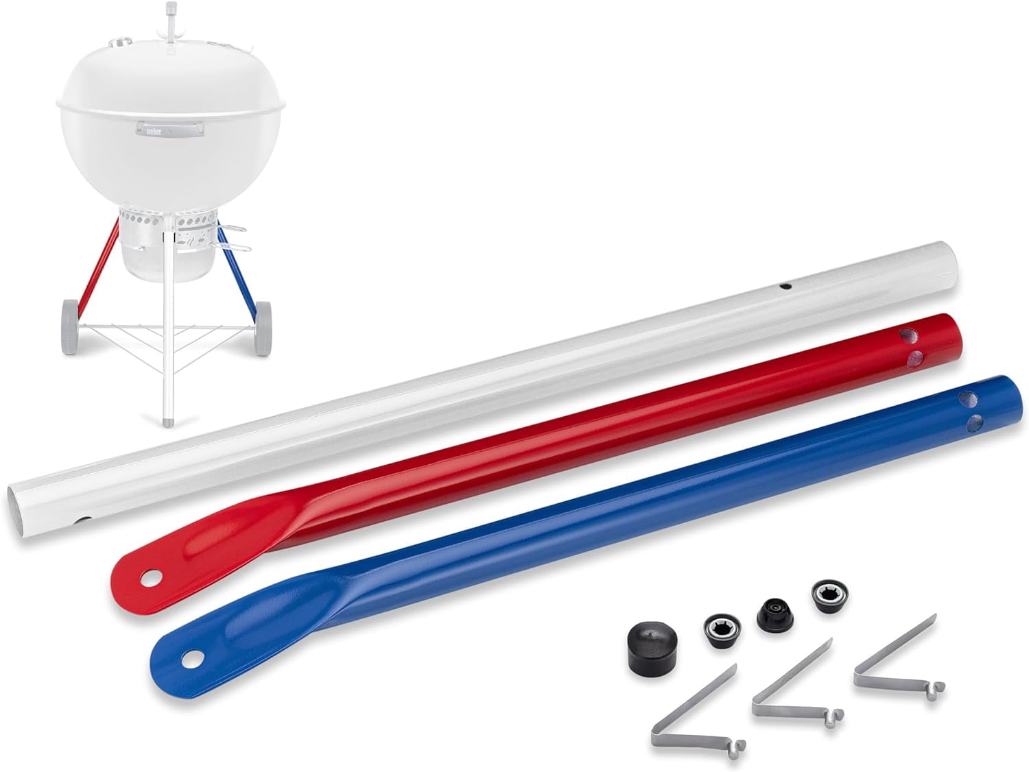 Free Shipping Studio Grill Parts Leg Kit Weber Grill Part 65130 Replacement for BBQ Kettle Grill 22 Inch Weber Charcoal Grill with 19.5 Front Leg Red White Blue Walmart
