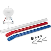 Studio Grill Parts Leg Kit - Weber Grill Part 65130 Replacement for BBQ Kettle Grill 22 Inch Weber Charcoal Grill with 19.5'' Front Leg - Red/White/Blue