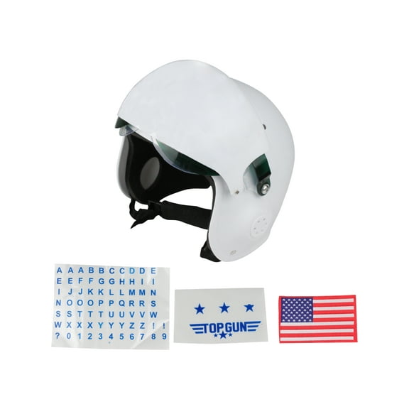 Studio Halloween Adult's Adjustable Deluxe White Jet Fighter Pilot Helmet Costume Accessory