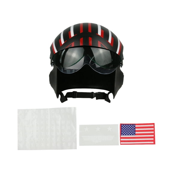 Adult's Air Force Combat Pilot Black Top Gun Helmet Costume Accessory