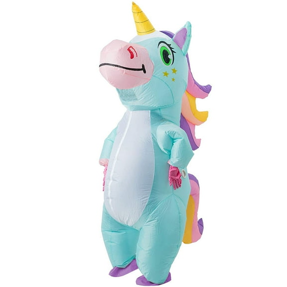 Studio Halloween Adult's Blue Unicorn Inflatable Costume
