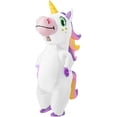 thumbnail image 1 of Studio Halloween Adult's White And Rainbow Unicorn Inflatable Costume, 1 of 2