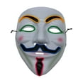 thumbnail image 1 of Studio Halloween Fawkes Mask With 4 Color Party Wire EL Light Up Yellow Green Blue Red, 1 of 2
