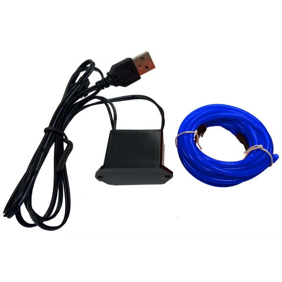Party Wire Blue 2.3mm EL Wire With DC5V USB Inverter 2 Meter Length