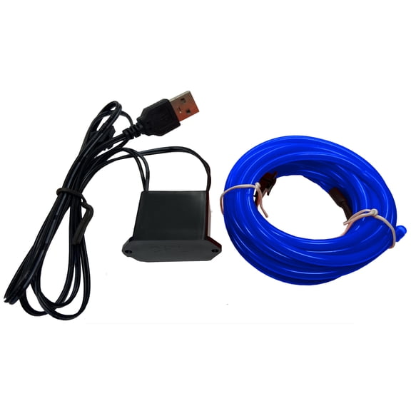 Studio Halloween Party Wire Blue 3.2mm EL Wire With DC5V USB Inverter 3 Meter Length