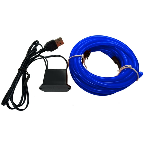 Party Wire Blue 5.0mm EL Wire With DC5V USB Inverter 3 Meter Length