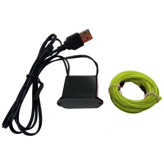 Studio Halloween Party Wire Lime Green 2.3mm EL Wire With DC5V USB Inverter 3 Meter Length