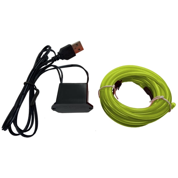 Studio Halloween Party Wire Lime Green 3.2mm EL Wire With DC5V USB Inverter 5 Meter Length
