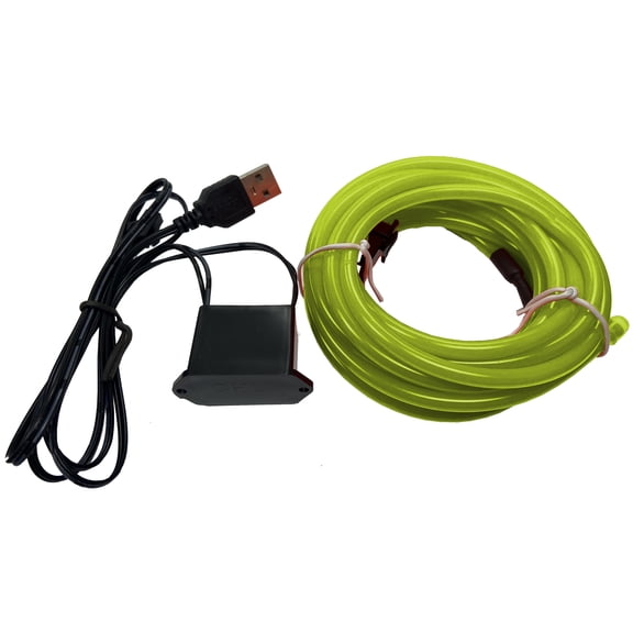 Studio Halloween Party Wire Lime Green 5.0mm EL Wire With DC5V USB Inverter 1 Meter Length