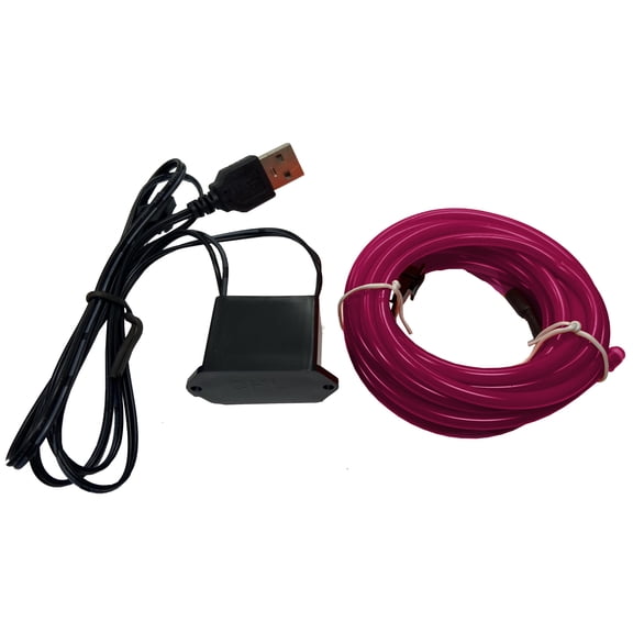 Studio Halloween Party Wire Purple 3.2mm EL Wire With DC5V USB Inverter 5 Meter Length