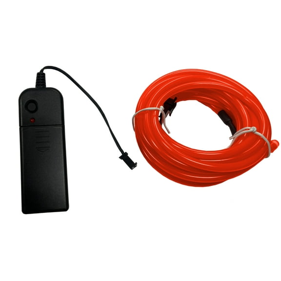 Party Wire Red 5.0mm EL Wire With DC3V 3-Mode Inverter 5 Meter Length