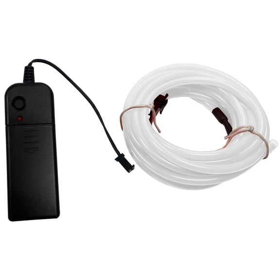 Party Wire White 5.0mm EL Wire With DC3V 3-Mode Inverter 3 Meter Length