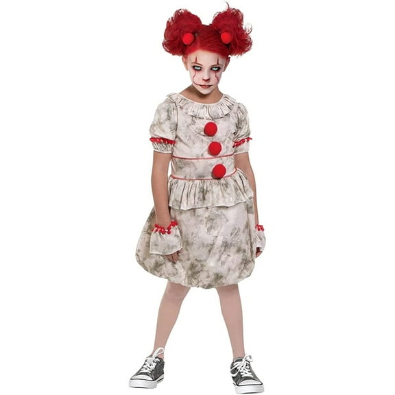 Studio Halloween Wicked Evil Circus Clown Girl Girl's Costume Medium 8-10