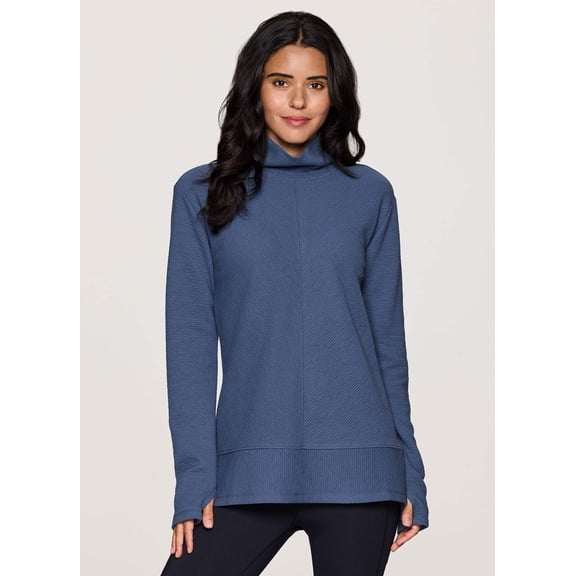 RBX Active Women's Quilted Cowl Neck Pullover Tunic