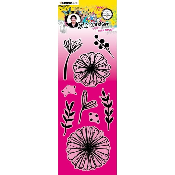 Studio Light ABM Clear Stamp Floral Simplicity Bold & Bright 100x240x3mm 1 PC nr.122