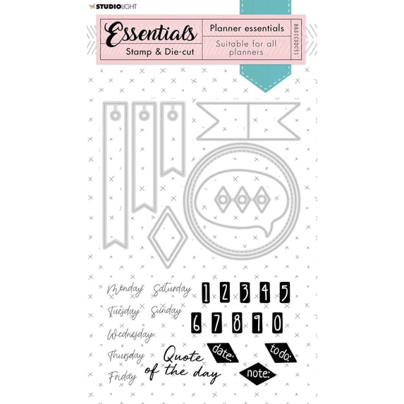 Studio Light Essentials Stamp & Die Set-Planner