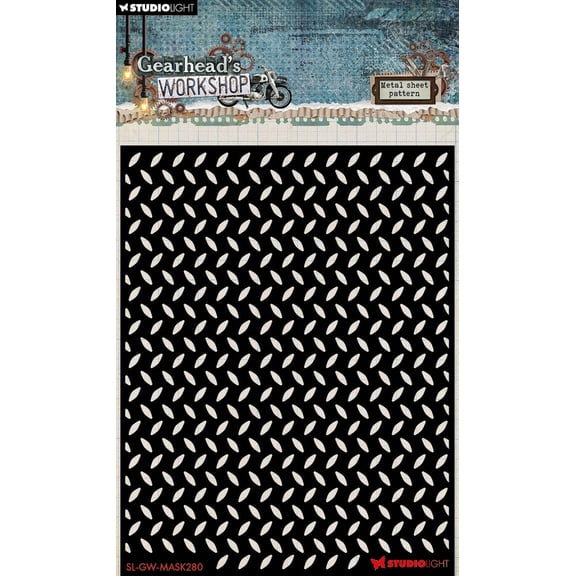 Studio Light Gearhead's Workshop 4.5"X5.83" Stencil-Nr. 280, Metal Sheet