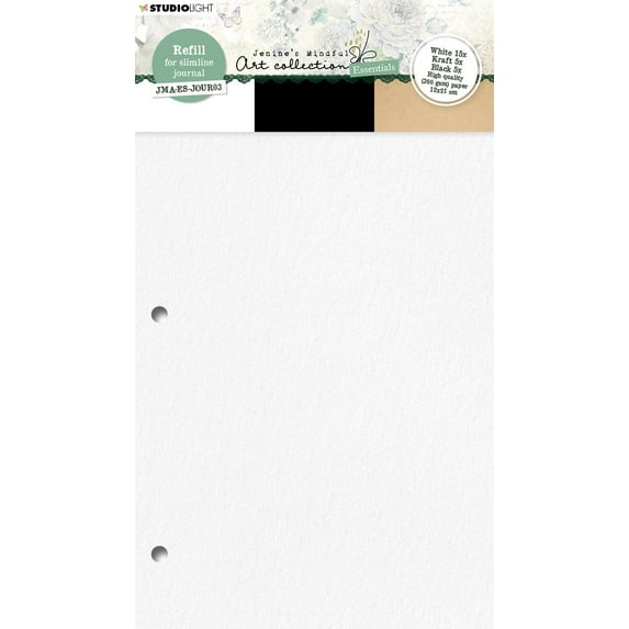 Studio Light Journal Pages 4.72"X8.25"-Nr. 11, White/Black/Kraft