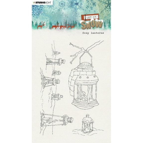 Studio Light Let It Snow Clear Stamps-Nr. 266, Cozy Lanterns