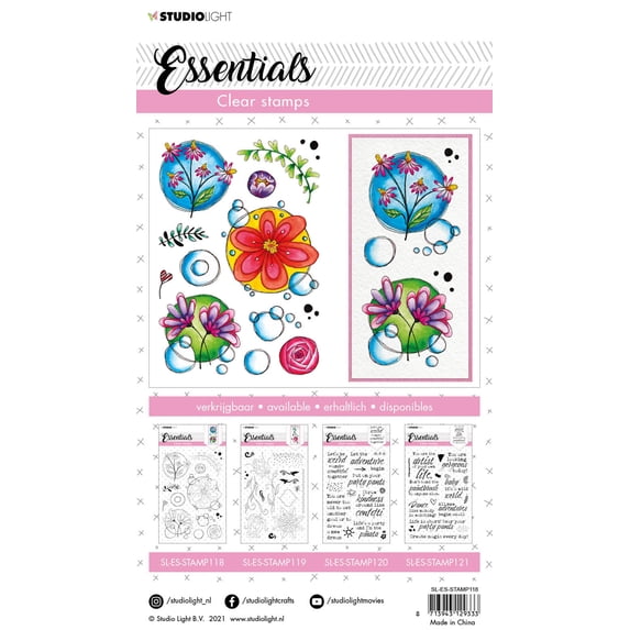 Studio Light SL Clear Stamp Quirky Top Flowers Essentials 148x210x3mm 1 pc nr.118