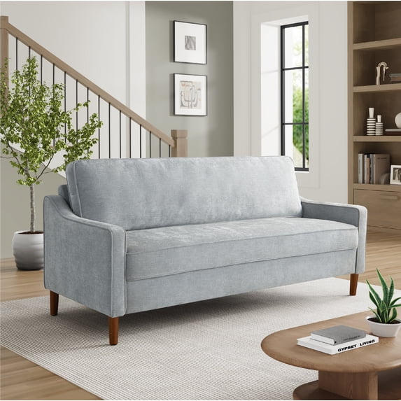 Studio Living Sanborn Modern Sofa, Light Gray Woven Fabric - Walmart.com