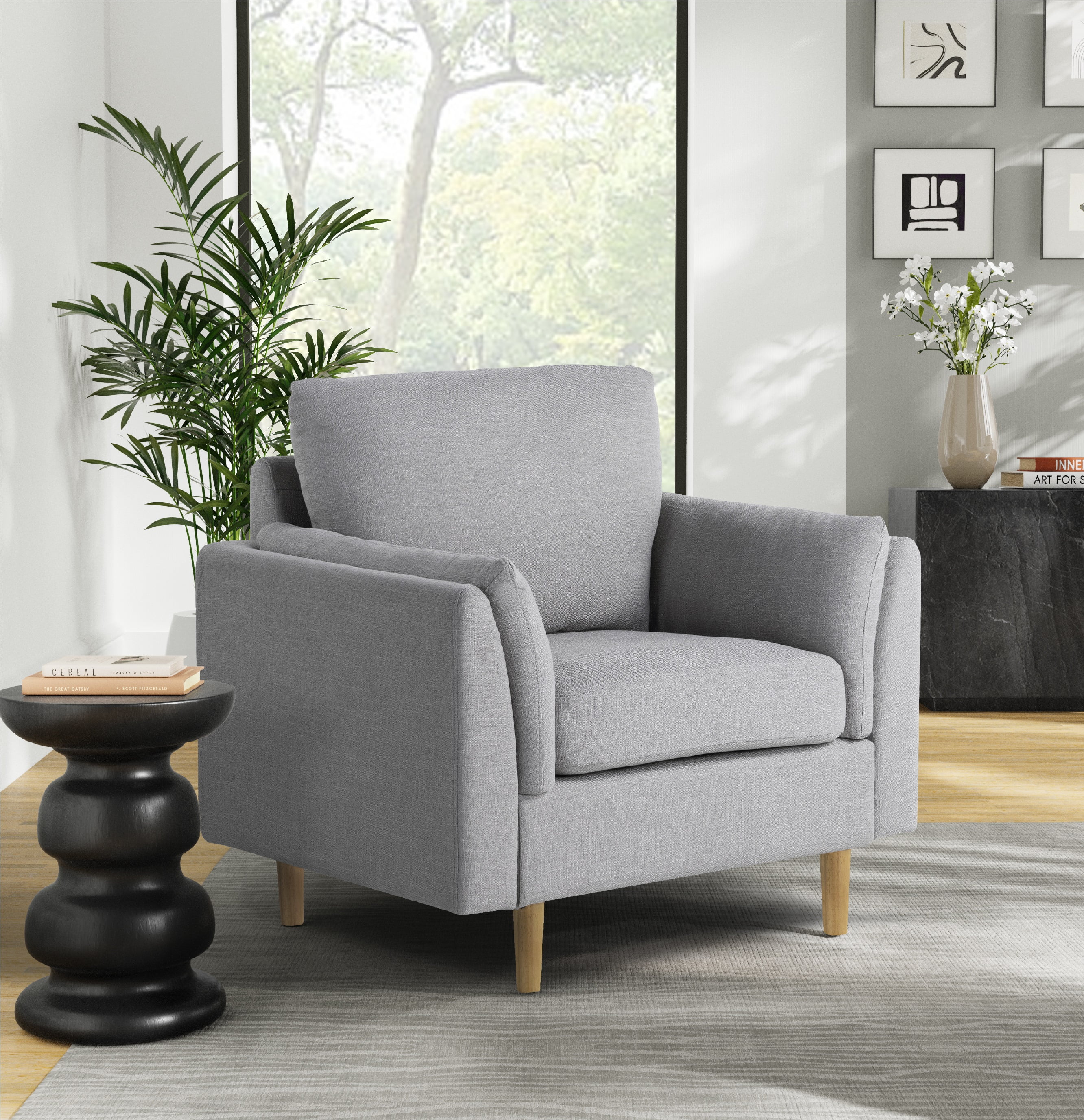 Studio Living Stockholm Modern Accent Chair - Fabric - Walmart.com
