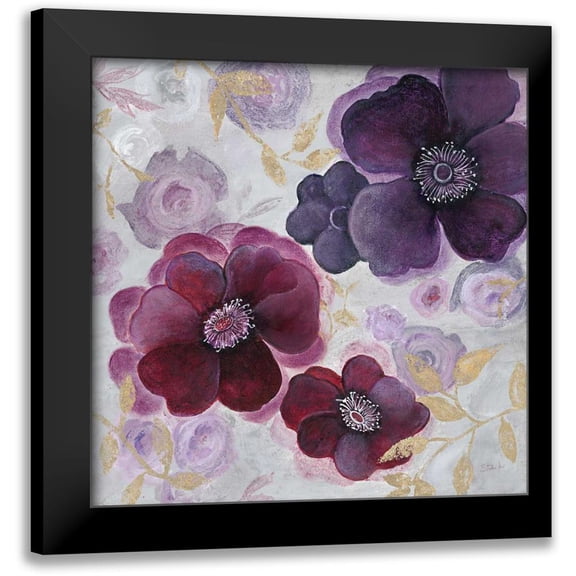 Studio M 12x12 Black Modern Framed Museum Art Print Titled - Ethereal Garden 1