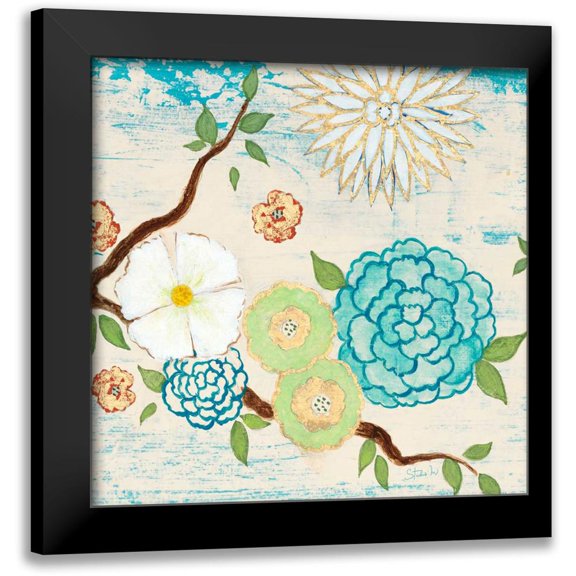 Studio M 12x12 Black Modern Framed Museum Art Print Titled - Heavenly Birds 2