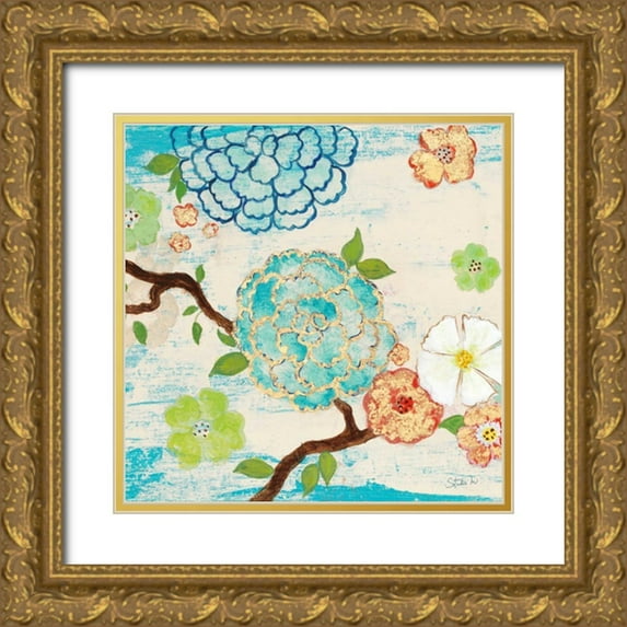 Studio M 12x12 Gold Ornate Wood Framed with Double Matting Museum Art Print Titled - Heavenly Creatures 1