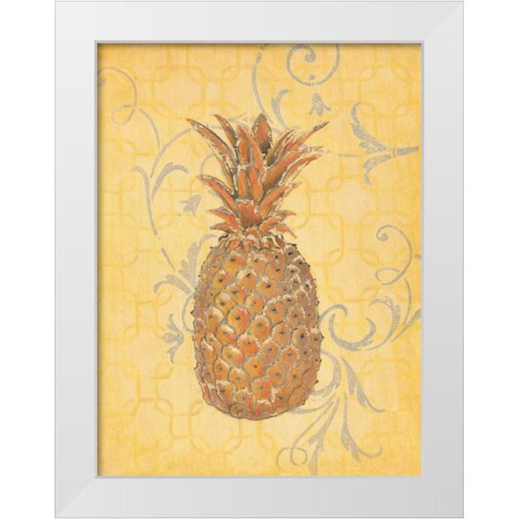 Studio M 12x14 White Modern Wood Framed Museum Art Print Titled - Estate Pineapple 1