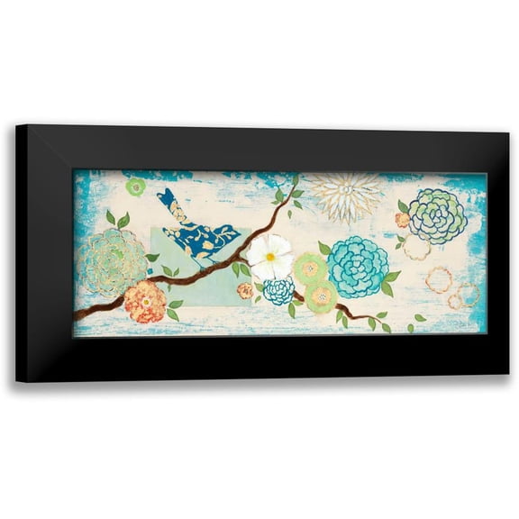 Studio M 14x8 Black Modern Framed Museum Art Print Titled - Heavenly Birds