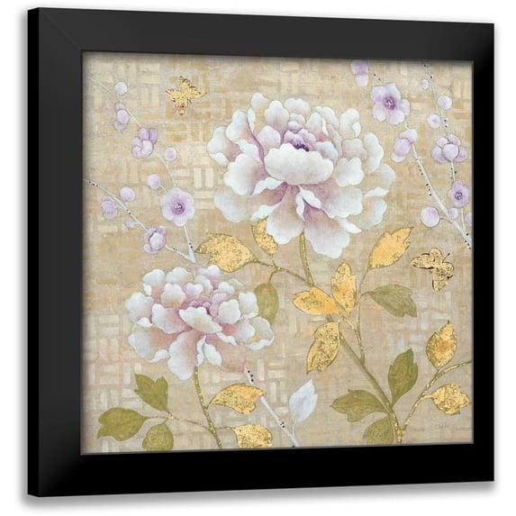 Studio M 15x15 Black Modern Framed Museum Art Print Titled - Chinoiserie Garden 1