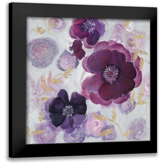 Studio M 20x20 Black Modern Framed Museum Art Print Titled - Ethereal Garden 2