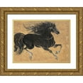 thumbnail image 1 of Studio M 32x25 Gold Ornate Wood Framed with Double Matting Museum Art Print Titled - Gilded Stalion 1, 1 of 4