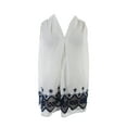 thumbnail image 1 of Studio M  White Shawl-Collar Lace-Trim Halter Top M, 1 of 3