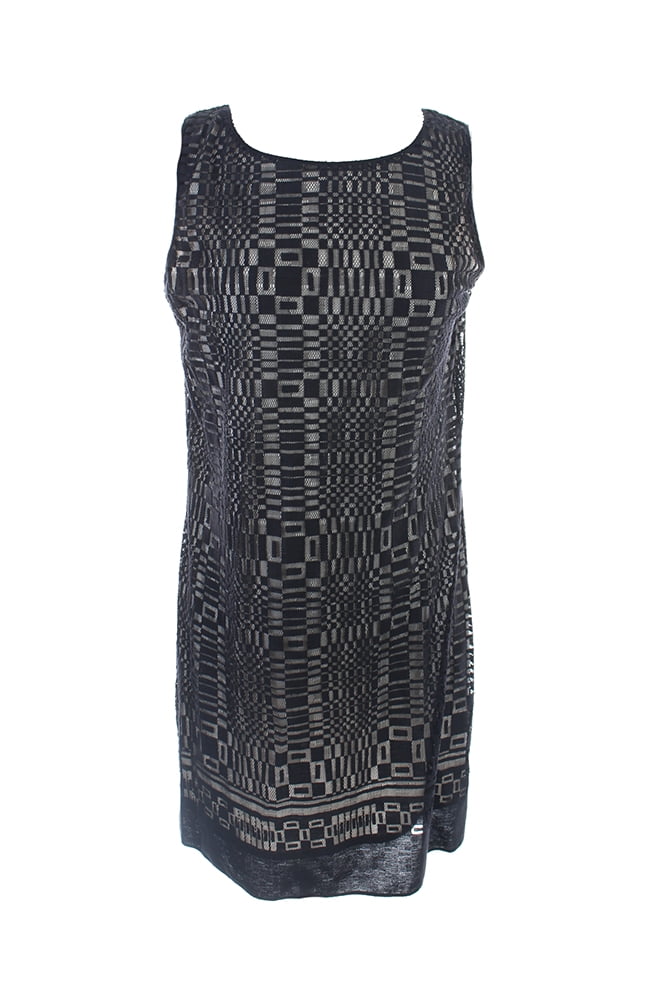 Studio M Womens Black Sleeveless Geo-Print Lace Dress S Studio M Womens Black Sleeveless Geo-Print Lace Dress S