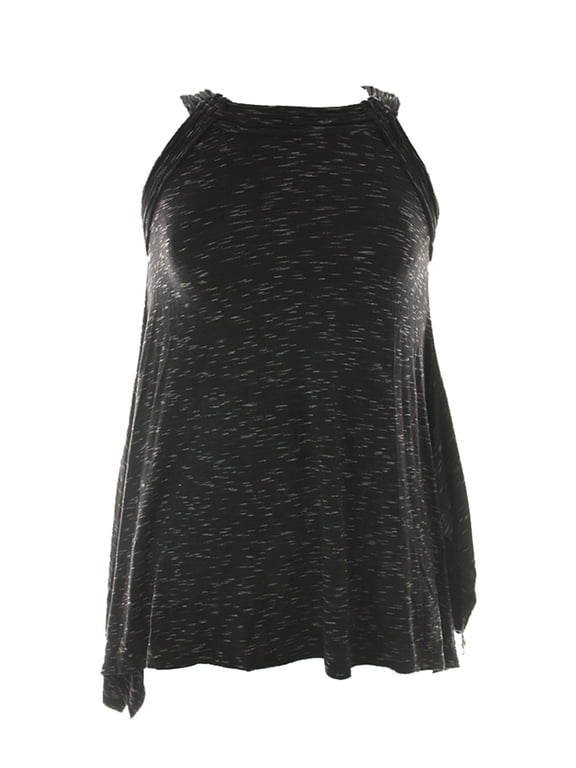 Womens Black Streaky Jersey Tank XS