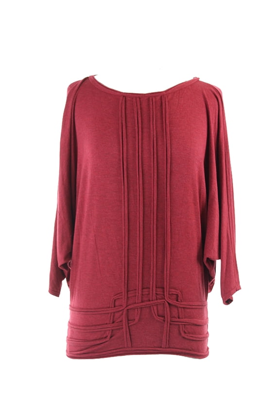 Womens Cherry Textured Rayon Jersey Top S