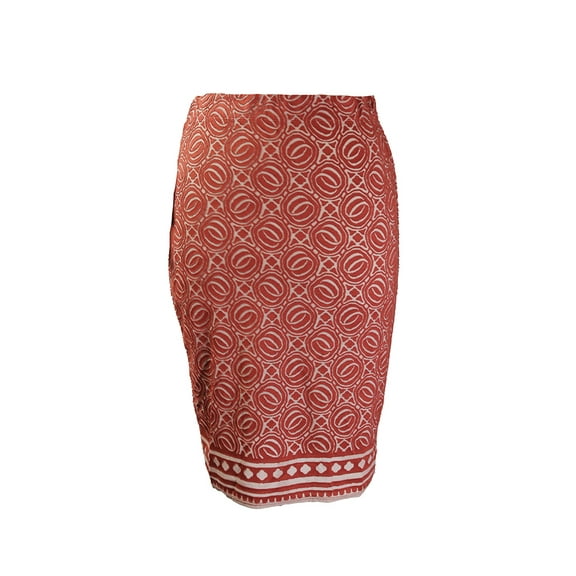 Studio M Womens Copper Burnout Pencil Skirt S