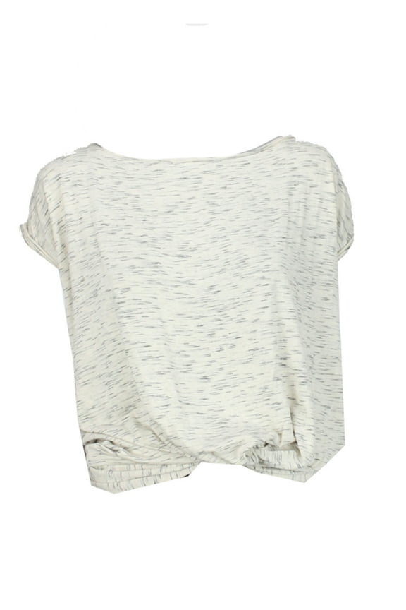 Womens Ecru Sleeveless Knot-Front Top S