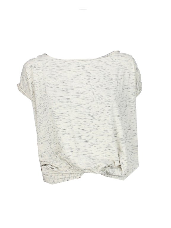 Womens Ecru Sleeveless Knot-Front Top S