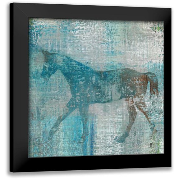 Studio Mousseau 12x12 Black Modern Framed Museum Art Print Titled - Cheval I Flipped