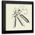 thumbnail image 1 of Studio Mousseau 12x12 Black Modern Framed Museum Art Print Titled - Linen Vegetable BW Sketch Peas, 1 of 5