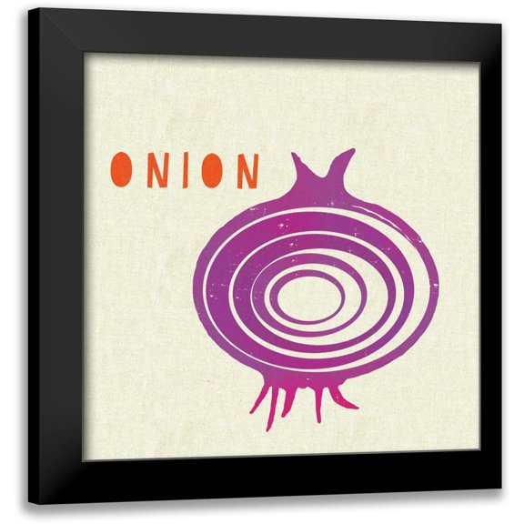 Studio Mousseau 12x12 Black Modern Framed Museum Art Print Titled - Summer Vegetable IV